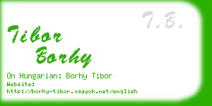 tibor borhy business card